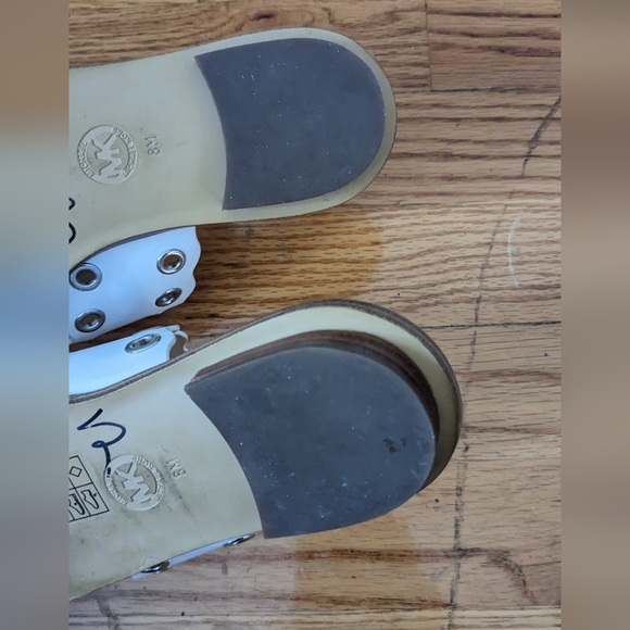 Womens Michael Kors Patty Flat Toe Ring Slip On Sandals, Optic White 8 - Picture 6 of 11